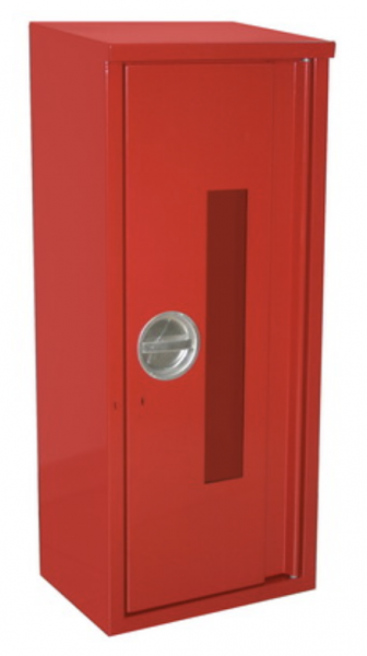 Heimlich Stahlblechschutzschrank Feuerlöscher Schrank für 6-12kg mit Scheibe AP Aufputz